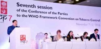 179 देशों की मौजूदगी में स्वास्थ्य मंत्री नड्डा ने स्वीकारा: भारत में 10 लाख लोगों की मौत का कारण तंबाकू