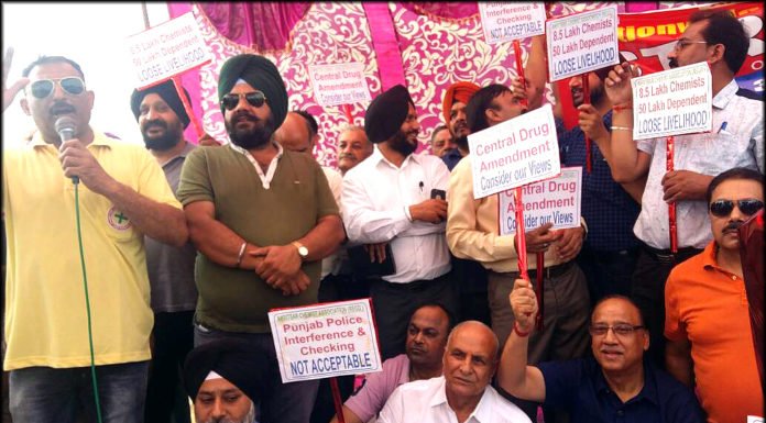 दवा व्यापारियों का पंजाब में बंद सौ फीसदी सफल