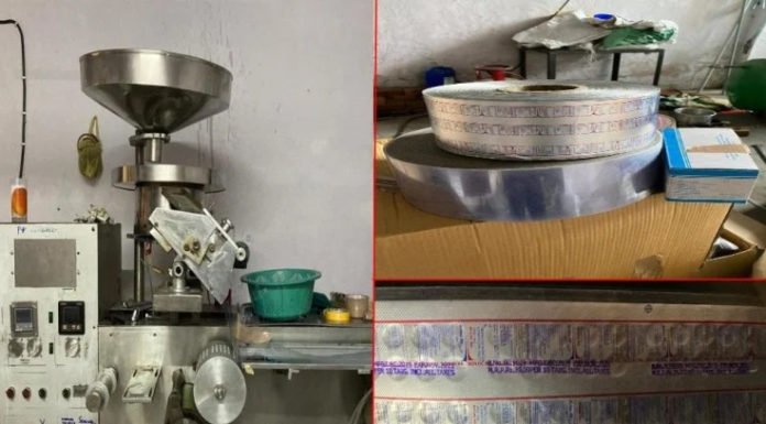 नकली दवा बनाने की फैक्टरी पर रेड, 6 लोग गिरफ्तार