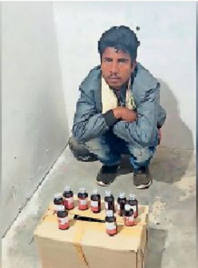 110 बोतल कोडीन युक्त कफ सिरप बरामद