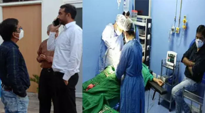 एसडीएम और सीएम फ्लाइंग ने मारा छापा, ऑन ड्यूटी सीएमओ को प्राइवेट अस्पताल में ऑपरेशन करते पकड़ा