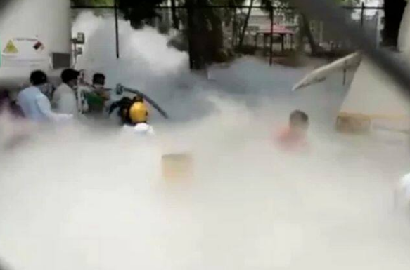 अस्पताल का ऑक्सीजन टैंक लीक, सप्लाई रुकने से 22 मरीजों ने तोड़ा दम
