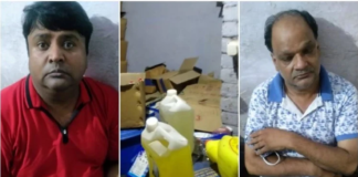 आपदा में नकली का कारोबार जोरों पर: आगरा पुलिस ने नकली सैनिटाइजर की फैक्टरी पकड़ी, दो गिरफ्तार