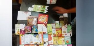 पुरानी शीशियों में नया लेबल लगाकर मल्टीविटामिन के सिरप तैयार