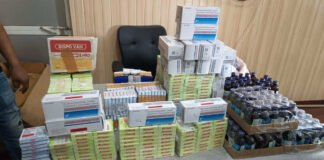 नशीली दवा बिक्री का भंडाफोड़, पौने 15 लाख की प्रतिबंधित दवा के साथ 6 अरेस्ट