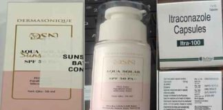 सनस्क्रीन लोशन का निर्माण करने वाली अवैध कंपनी का भंडाफोड़