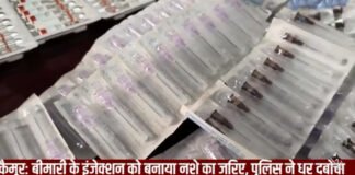 प्रतिबंधित इंजेक्शन का नशे के लिए इस्तेमाल, आठ लोग गिरफ्तार