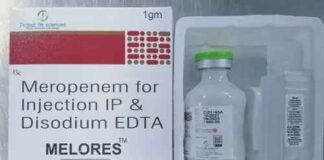 इंजेक्शन कॉम्बो मेरोपेनेम 1 मिलीग्राम और ईडीटीए का निर्माण-बिक्री अवैध