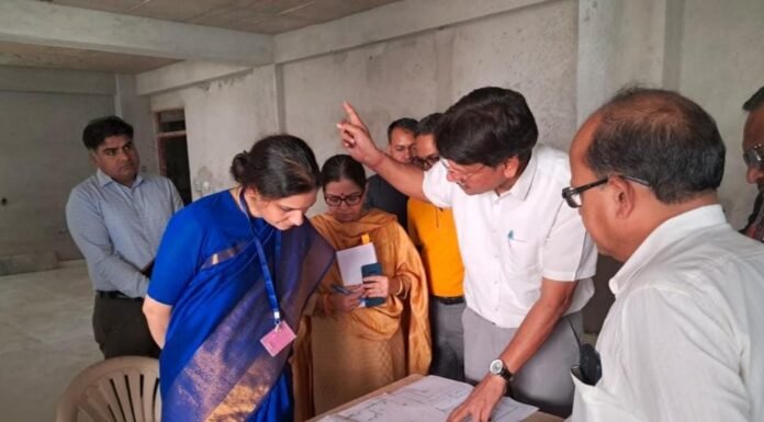 प्रबंध निदेशक ने आरएमएससी के निर्माणाधीन भवन का किया निरीक्षण, निर्माण कार्य गुणवत्ता के साथ जल्द पूरा करने के दिए निर्देश