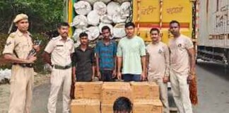 कफ सिरप से भरा ट्रक पकड़ा, करोड़ों रुपये की सिरप जब्त, एक गिरफ्तार