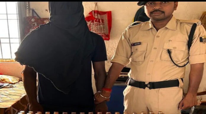 प्रतिबंधित नशीली दवा के साथ तस्कर गिरफ्तार, जेल भेजा