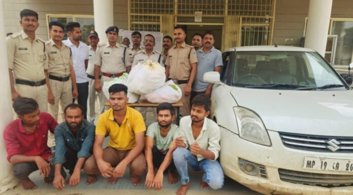 कोडीन कफ सिरप को कार में रखकर बेच रहे पांच आरोपी दबोचे