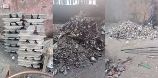 मेडिसिन के रैपर पिघलाकर एल्युमीनियम निकालने वाली फैक्टरियों पर रेड