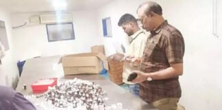 न्यूट्रास्युटिकल निर्माण फैक्ट्रियों पर की छापेमारी