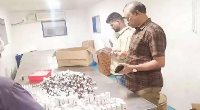 न्यूट्रास्युटिकल निर्माण फैक्ट्रियों पर की छापेमारी