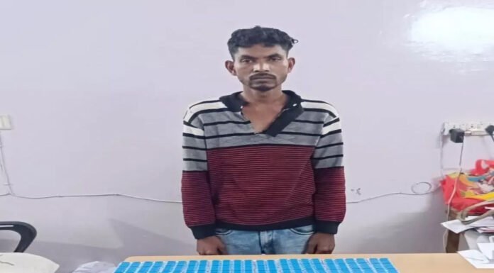 प्रतिबंधित नशीली टेबलेट बेचने जा रहा तस्कर गिरफ्तार