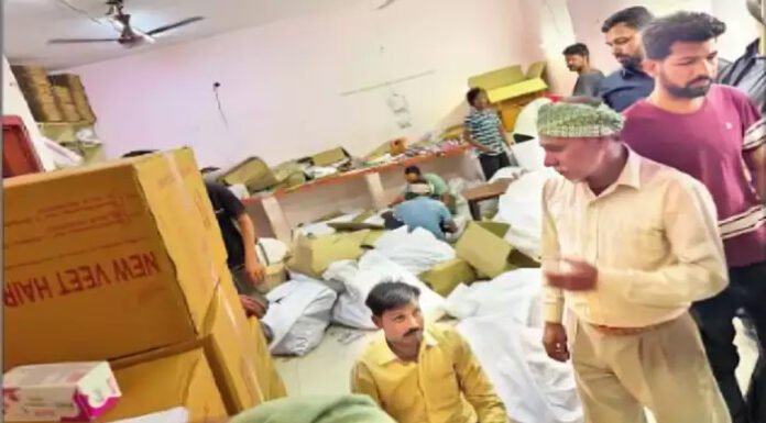 नकली मूव और वीट क्रीम बनाने वाली फैक्ट्री का भंडाफोड़