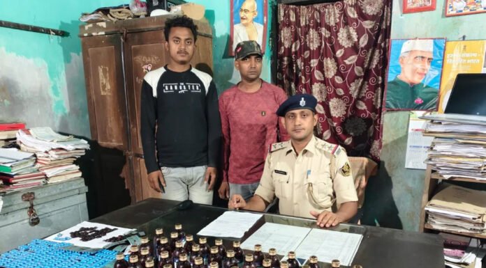 मेडिकल स्टोर पर रेड कर नशीली प्रतिबंधित दवाइयां बरामद
