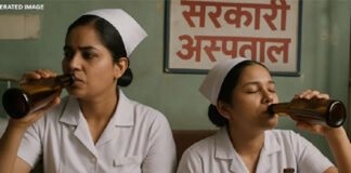 सरकारी अस्पताल में शराब पीती मिली दो महिला नर्सें