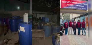 नकली कॉस्मेटिक बनाने वाली अवैध फैक्टरी का भंडाफोड़