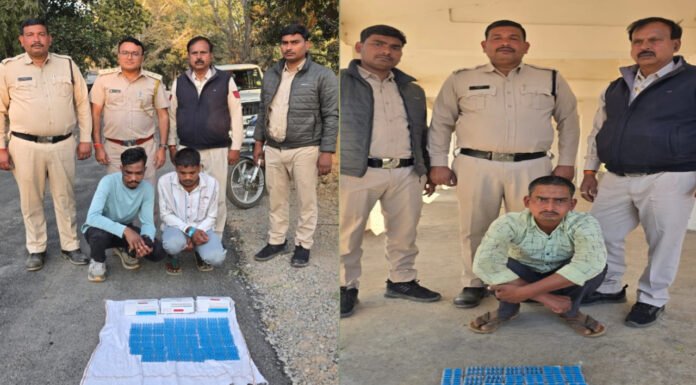 नशीले कैप्सूल की तस्करी में तीन आरोपी अरेस्ट