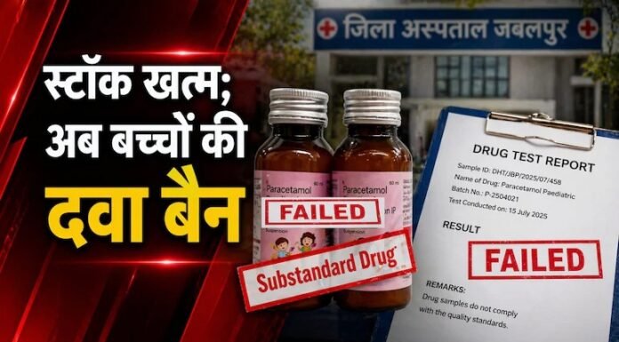बुखार में दी जाने वाली बच्चों की दवा लैब टेस्ट में फेल