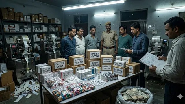 नकली दवा व्यापार में शामिल अंतरराज्यीय गिरोह का भंडाफोड़