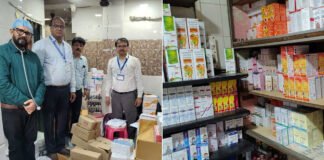 अस्पताल से बिना लाइसेंस दवा बेचने पर दवा भंडार जब्त