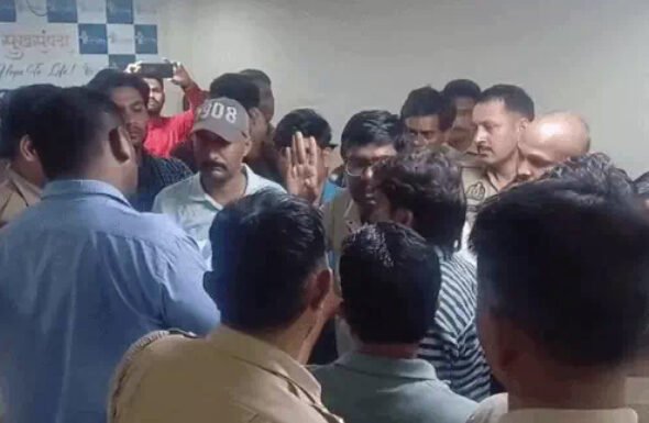 प्राइवेट अस्पताल में मरीज की मौत पर बवाल, लापरवाही का आरोप