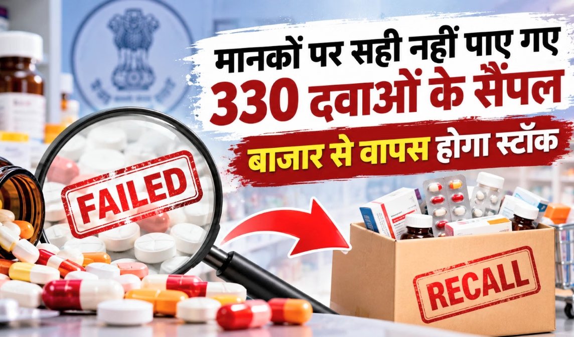 ड्रग अलर्ट में खुलासा, बुखार, एसिडिटी समेत 330 दवाओं के सैंपल फेल